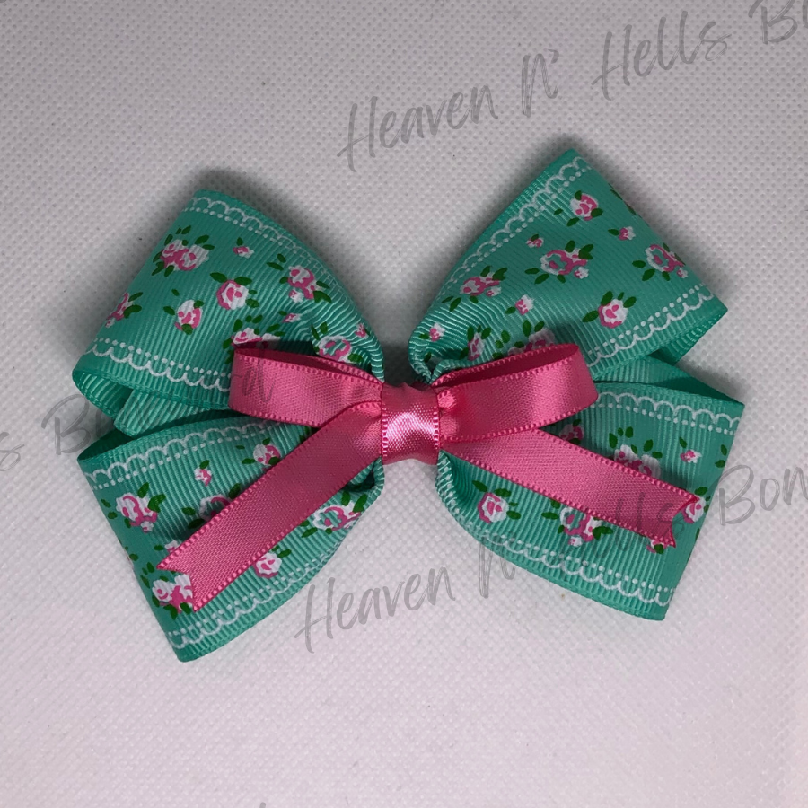 Turquoise Charm Hair Bow
