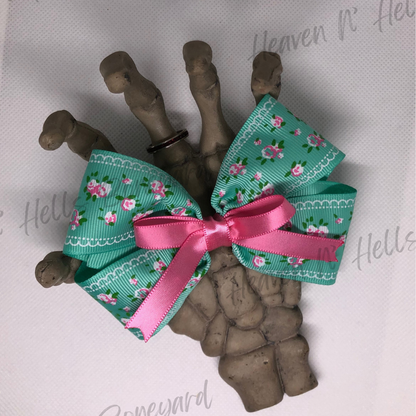 Turquoise Charm Hair Bow