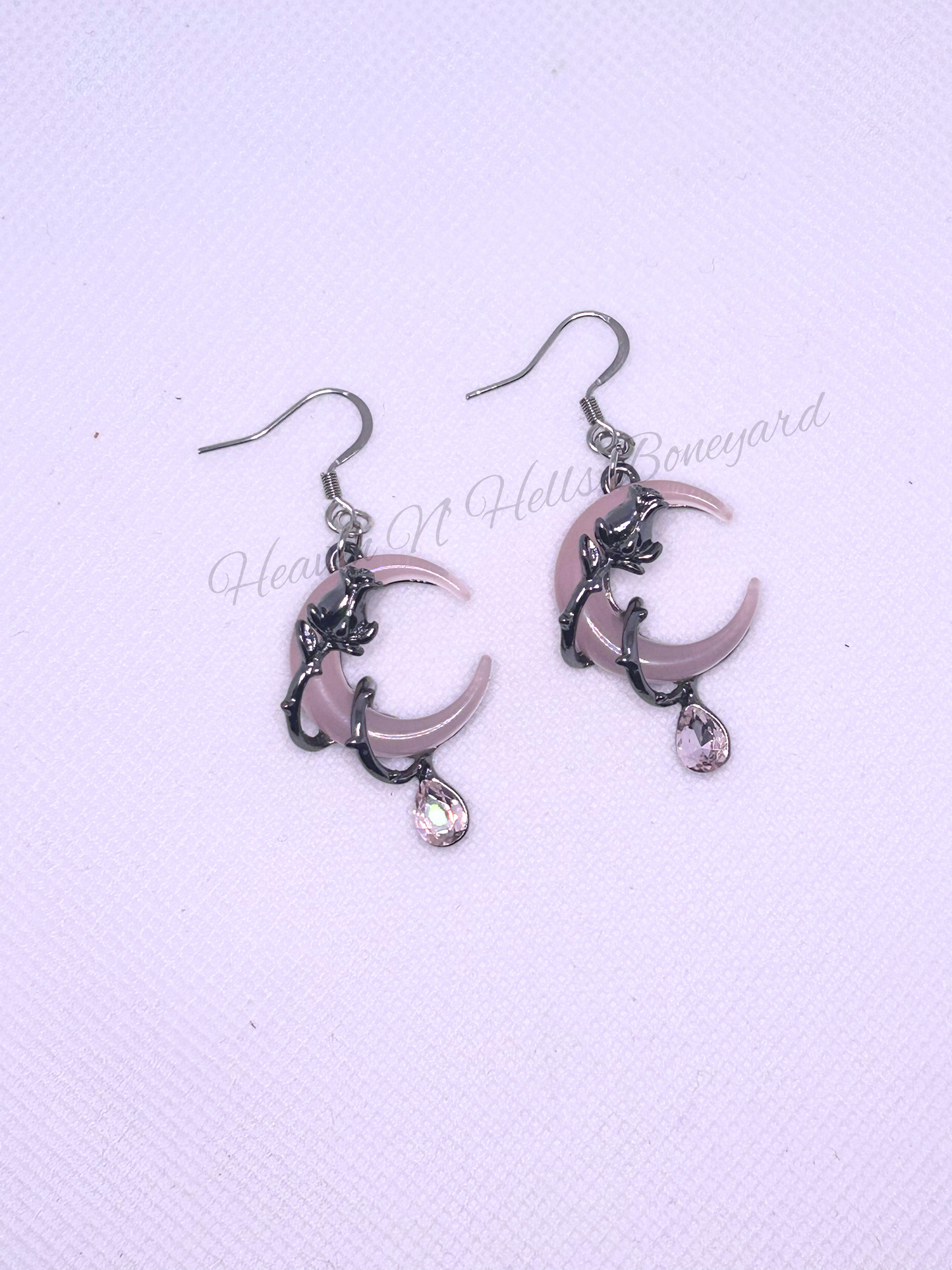 Pink Blood Moon Earrings