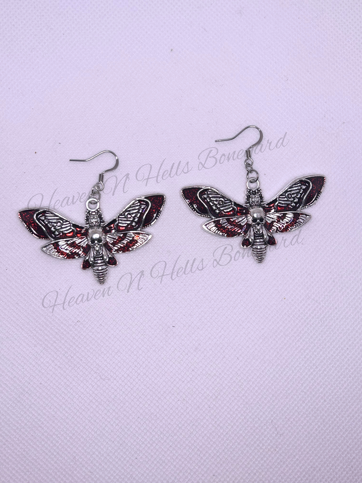Goth Moth Earrings