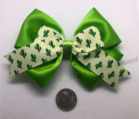 Cactus Cutie Hair Bow